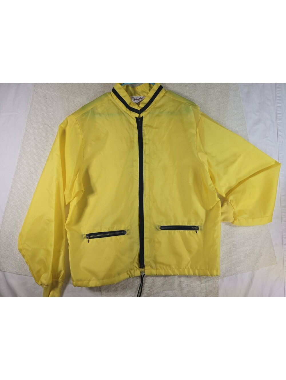 Vintage Swingster USA Yellow Full Zip Nylon Windbreaker Jacket Men's Reg